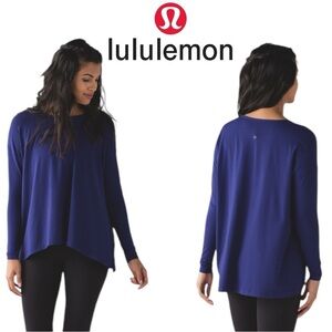 Lululemon City Bound Long Sleeve Emperor Blue Tee Size 4